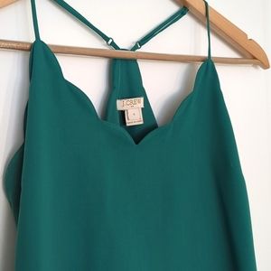 J Crew Scallop Neck Sleeveless Blouse